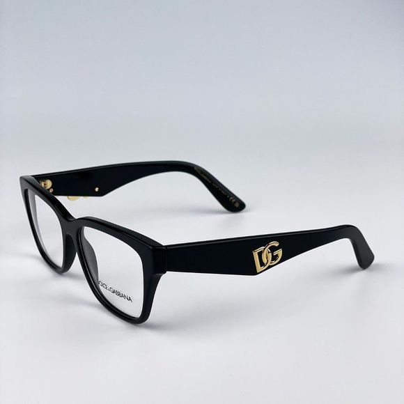 D&G DG3370 501 Eyeglasses Black Square Women - Picture 9 of 12
